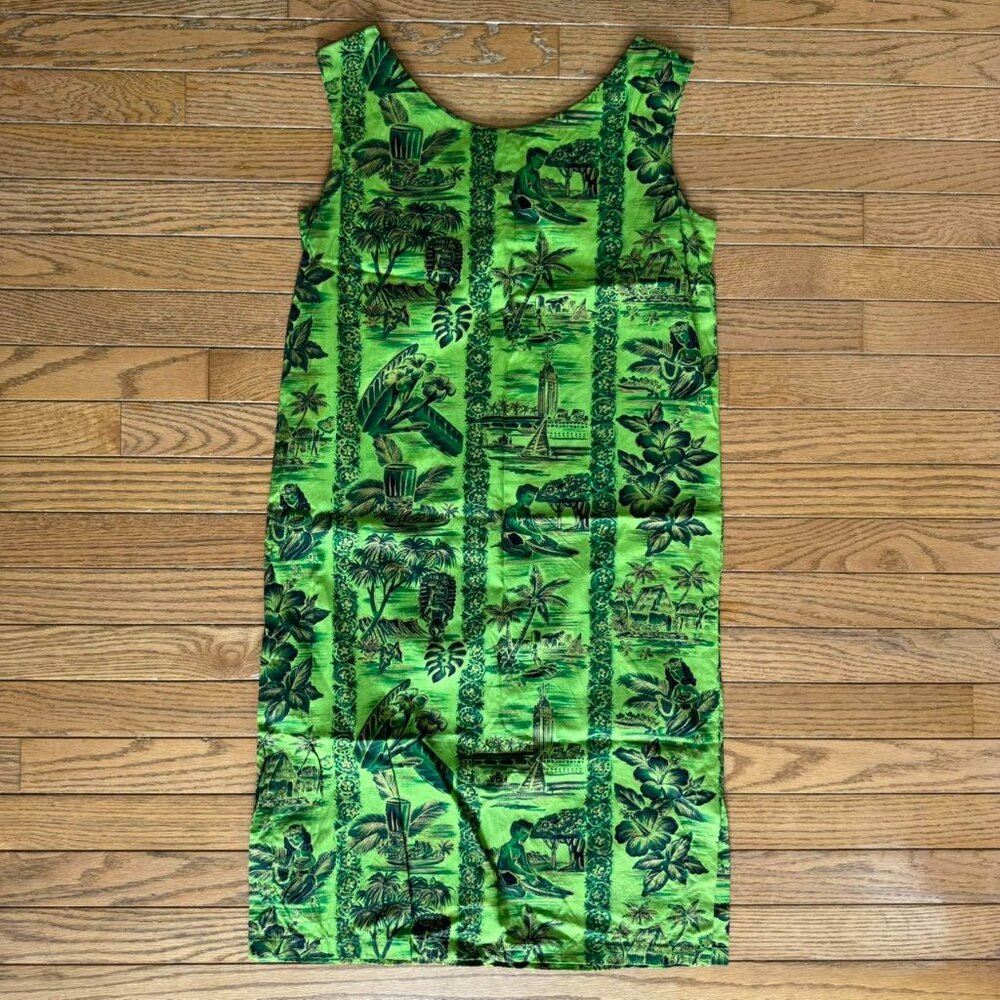 Vintage Made in Hawaii Tiki Luau Dress - Picture 4 of 4